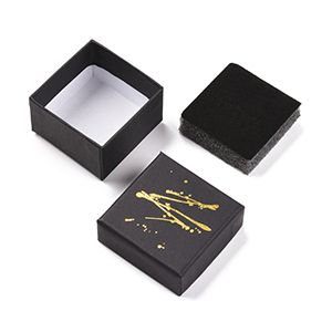 74312 Square Shape Carton boxes ,For Jewellery 5X5cm/1Pcs/x3cm Black Color, With Paτtern  ,Material Paper,Packaging, (96 48) (Wholesale Price 50 Pcs @  0.3= €15 ,Upon Availability)