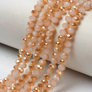 75083 ΓΥΑΛΙΝΕΣ ΧΑΝΤΡΕΣ ΡΟΔΕΛΑ ΜΕ ΕΔΡΕΣ ΓΙΑ ΚΟΣΜΗΜΑ 3X2mm/Ø0,8mm/~160Τεμ. ΜΠΕΖ ΧΡΩΜΑ,ELECTROPLATED ΜΕ ΕΔΡΕΣ ,ΣΥΝΘΕΣΗ ΓΥΑΛΙ,ΧΑΝΤΡΑ (2 4) (10gr) ()