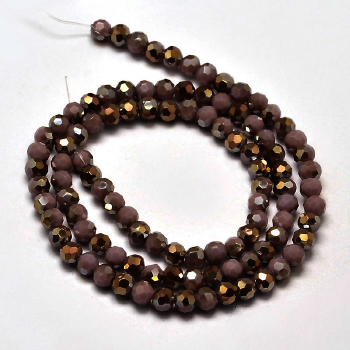 75229 Glass Glass Beads Round Faceted Beads,Faceted ,4mm/85Pcs ,MultiColor (0 5) ()