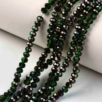 75231  ΓΥΑΛΙΝΕΣ ΧΑΝΤΡΕΣ ΡΟΔΕΛΑ ΜΕ ΕΔΡΕΣ  ΓΙΑ ΚΟΣΜΗΜΑ 6X5mm/~85Τεμ.   ΠΡΑΣΙΝΟ ΧΡΩΜΑ,ELECTROPLATED ΜΕ ΕΔΡΕΣ  ,ΣΥΝΘΕΣΗ ΓΥΑΛΙ,ΧΑΝΤΡΑ (6 4) (21gr) ()