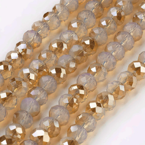 75277 ΓΥΑΛΙΝΕΣ ΧΑΝΤΡΕΣ ΡΟΔΕΛΑ ΜΕ ΕΔΡΕΣ ΓΙΑ ΚΟΣΜΗΜΑ 6X5mm/~85Τεμ. ΜΠΕΖ ΧΡΩΜΑ,ELECTROPLATED Half plated ΜΕ ΕΔΡΕΣ ,ΣΥΝΘΕΣΗ ΓΥΑΛΙ,ΧΑΝΤΡΑ (5 3) (0gr) ()