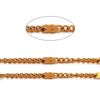 75461  ΑΤΣΑΛΙΝΕΣ ΑΛΥΣΙΔΕΣ CABLE CHAIN  ΓΙΑ ΚΟΣΜΗΜΑ 8X4mm/1Μέτρ.  (24K) ΕΠΙΧΡΥΣΟ ΧΡΩΜΑ, ΜΕ ΤΟ ΜΕΤΡΟ  ,ΣΥΝΘΕΣΗ ΑΝΟΞΕΙΔΩΤΟ ΑΤΣΑΛΙ, (10 0) (0gr) ()