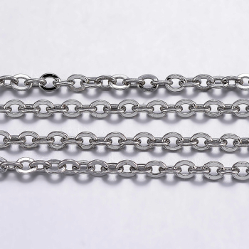 75492 ΑΤΣΑΛΙΝΕΣ ΑΛΥΣΙΔΕΣ cable chain ΓΙΑ ΚΟΣΜΗΜΑ 2,5X2mm/1Μέτρ. Ατσάλινο Χρώμα, Με το μέτρο ,ΣΥΝΘΕΣΗ ΑΝΟΞΕΙΔΩΤΟ ΑΤΣΑΛΙ, (20 0) (0gr) ()