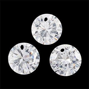 75664 Cubic Zirconia Charms, Faceted, Flat Round ,For Jewellery 6X3,5mm/10Pcs//Ø0,8mm White Color,   ,Material Cubic Zirconia,Charms (4 0) (Wholesale Price 100 Pcs @  0.07= €6.7 ,Upon Availability)