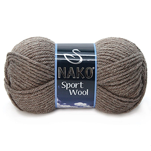 75769 Nako Sport Wool yarn  FOR CARDIGANS/SWEATSHIRTS 100gr/120Meters/  (nako) BROWN COLOR,Col 5667 Acrylic  ,Material ,WINTER YARN, (10 0) ()