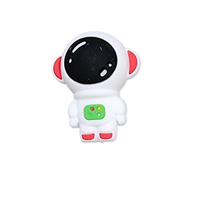 76879 Astronaut foodgrade silicone beads for pacifier/decoration 30x25mm/1pcs multicolor, ,material food grade silicone,cartoon,beads (7 0)