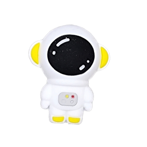 76882 Astronaut foodgrade silicone beads for pacifier/decoration 30x25mm/1pcs multicolor, ,material food grade silicone,cartoon, (6 0)