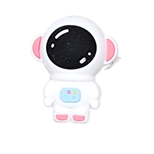 76883 Astronaut foodgrade silicone beads for pacifier/decoration 30x25mm/1pcs multicolor, ,material food grade silicone,cartoon, (5 0)
