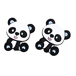 76896 Foodgrade silicone panda beads for pacifier/decoration 28x24mm/1pcs multicolor, ,material food grade silicone,cartoon,beads (34 0)
