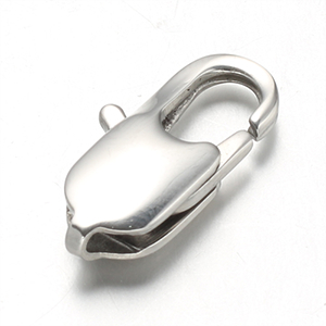 76921 Stainless Steel Lobster Clasps FOR JEWELLERY 18X9mm/1Pcs/ Steel COLOR, ΝΟ JUMPRING ,Material STAINLESS STEEL 304, (12 0) ()