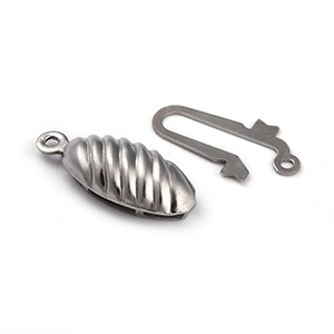 77019 Stainless Steel Box Claps For Jewellery 22X9mm/1Pcs Steel color,   ,Material Ανοξείδωτο Ατσάλι 304,, (13 2) ()