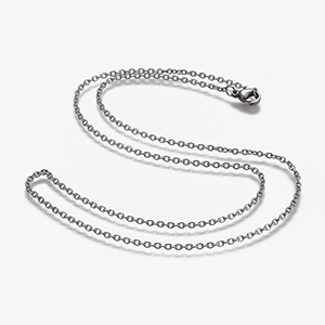 77084 Stainless Steel Necklace Cable Chains For Jewellery 50cm//1Pcs Steel color,With Lobster Claw Clasp With Lobster Claw Clsps  ,Material Ανοξείδωτο Ατσάλι 304,, (15 15) ()