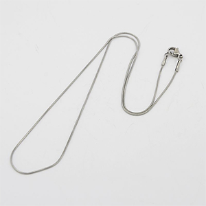 77113 STAINLESS STEEL HERRINGBONE CHAIN WITH LOBSTER CLAW CLASP  FOR JEWELLERY 45cm//1Pcs/   STEEL COLOR,With Lobster Claw Clasp WITH LOBSTER CLAW CLASP  ,Material ,, (10 0) ()