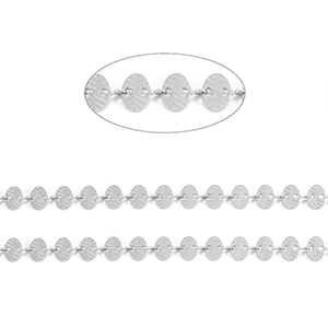 77155 Ατσαλινες αλυσιδες για κοσμημα 7x6mm/1μετρ. ατσαλινο χρωμα, με το μετρο  ,συνθεση ανοξειδωτο ατσαλι 304 vaccum plating, (15 0)