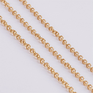 77164 Ατσάλινες αλυσίδες cable chain  Για κόσμημα 2X1,5mm/1Μέτρ. Επίχρυσο Χρώμα, Με το μέτρο  ,Συνθεση Ανοξείδωτο Ατσάλι 304 Ιon Plating, (12 0) (0gr) ()