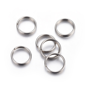 77232 Stainless Steel Split Rngs For Jewellery 6X1mm/100Pcs Steel color,   ,Material Stainless Steel,, (1 0) ()