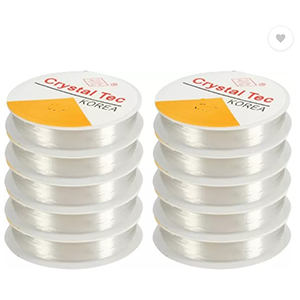 77418 Elastic Stretch Polyester Cord ,For Jewellery 0,6mm//10Meters/ Transparent Color,   ,Material ,, (99 20) ()