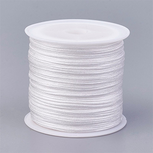 77437 Macrame Cord  For jewelry /Christening 0,8mm/100Meters/   White Color,   ,Material Glass,,Beads (6 214) ()
