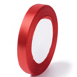 77458 Satin ribon for decoration 10mm / 23meters red color no filter (12 0)
