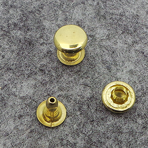 77774 Metal double cap rivets studs ,for leather/belts 9x8mm/20set/ gold plated color, ,material aluminum,, (5 0)