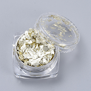 77823 Foil flakes για κοσμημα 3x2cm/1τεμ. αντικε χρυσο χρωμα, ,συνθεση , (7 0)