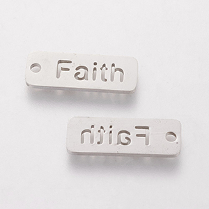 77877 ΑΤΣΑΛΙΝΑ ΜΕΝΤΑΓΙΟΝ ΜΕ ΕΥΧΕΣ ΓΙΑ ΚΟΣΜΗΜΑ 17X6mm/1Τεμ. Ατσάλινο Χρώμα,LASER CUT Faith ,ΣΥΝΘΕΣΗ ΑΝΟΞΕΙΔΩΤΟ ΑΤΣΑΛΙ 304,ΧΡΙΣΤΟΥΓΕΝΝΙΑΤΙΚΑ,ΚΡΕΜΑΣΤΑ (6 4) (5gr) ()