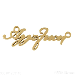 77930 Ατσάλινα συνδετικά ονόματα Για κόσμημα 28mm//1Τεμ. Επίχρυσο Χρώμα, Αγγελική ,Συνθεση Ανοξείδωτο Ατσάλι 304,Συνδετικά (0 1) (7gr) ()