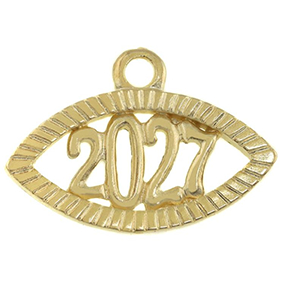 77968 Metal Evil Eyes ‘, 2027’ FOR Charms/DECORATION 20X28mm/1Pcs/ GOLD PLATED, ,Material Rayon,CHRISTMAS, (20 0) ()