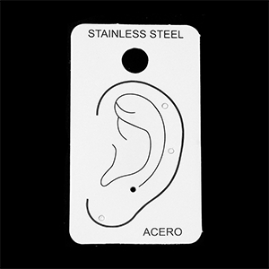 78098 Διαφορες καρτες προβολης  για κοσμημα 9x10cm/20τεμ. λευκο χρωμα, για σκουλαρικια  ,συνθεση , (10 0)