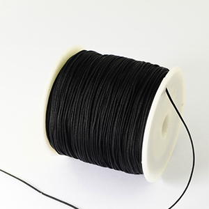 78121 MACRAME CORD  FOR JEWELLERY 0,5mm/140Meters/   BLACK COLOR,   ,Material ,, (20 0) ()