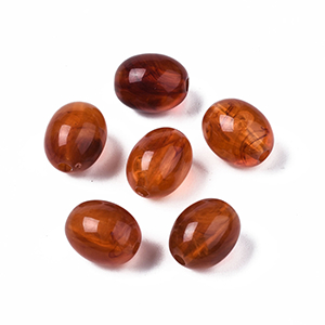 78128 Immitation Amber Resing Drum Beads (Worry Beads) ,For jewelery/Paterimi/Mpegleria 13X10mm/20Pcs/ Brown Color, Kompologia  ,Material Acrylic,,Beads (0 1) ()