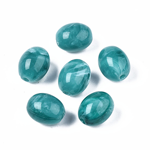 78129 Immitation Amber Resing Drum Beads (Worry Beads) ,For jewelery/Paterimi/Mpegleria 13X10mm/20Pcs/ Turquoise Color, Kompologia  ,Material Acrylic,,Beads (2 0) ()