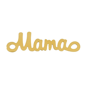 78134 Stainless steel “mama” links ,for jewellery 7×1.3mm/1pcs/ gold plated,   ,material ανοξείδωτο ατσάλι 304,family/mothers days,links/connectors (1 0)