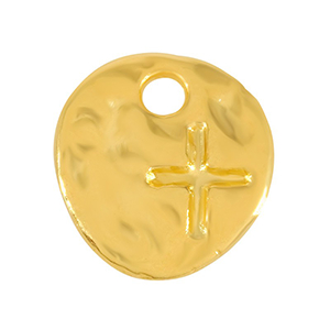 78159 Brass crosses ,for jewelery/baptizing 8mm//2pcs/ 24k gold plated, ,material brass,religious,charms (18 0)