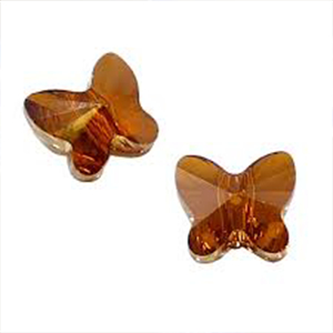 78408 Αυθεντικό Κρύσταλλο Swarovski πεταλούδες ‘5754’ Για Κόσμημα 12mm//4Τεμ. Copper, ,Συνθεση ,Περαστά (3 0) (0gr) ()