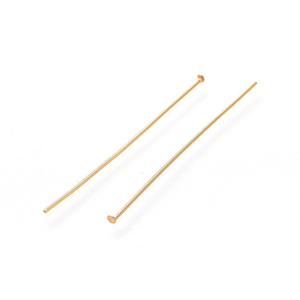 78435 Stainless Steel Flat Head pins  For Jewellery 45X0,7mm/35Pcs/   18k GOLD PLATED, Thickness 0.7mm  ,Material Stainless Steel,, (0 4) ()