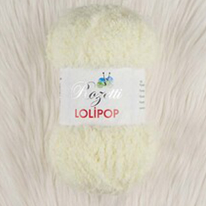 78498  Baby Yarn Rozeti lolypop  FOR BLANKETS SCARVES,CARDIGANS 100gr/85Meters/   209-02 -OFFWHITE, Polyester  ,Material 62% Polyester, 38% Nylon,WINTER YARN,TUNISIAN CROCHET HOOK no 6-7 (20 0) ()