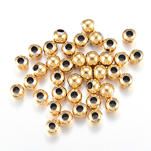 78647 Stainless Steel Round Beads with Shiny surface FOR JEWELLERY/PATERIMI/MPEGLERIA 8mm//10Pcs//Ø2.5mm GOLD PLATED, ,Material STAINLESS STEEL 304,BEADS (23 25)