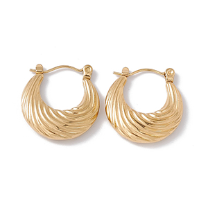 79077 ΑΤΣΑΛΙΝΑ ΣΚΟΥΛΑΡΙΚΙΑ ΚΡΙΚΟΣ  ΓΙΑ ΚΟΣΜΗΜΑ 21X20mm/1Ζευγ.  (IP) ΕΠΙΧΡΥΣΟ ΧΡΩΜΑ,   ,ΣΥΝΘΕΣΗ ΑΝΟΞΕΙΔΩΤΟ ΑΤΣΑΛΙ 304, (10 0) (14gr) ()