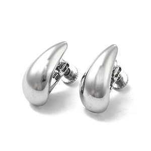 79160 STAINLESS STEEL STUD EARRINGS FOR JEWELLERY 17X9mm/1Pair/ STEEL COLOR, ,Material ,, (6 3) ()