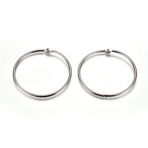 79597 IRON LOOSE LEAF BOOK BINDERS HINGED RINGS  FOR DECORATION 32mm//10Pcs/   PLATINUM COLOR, 3.00mm THICKNESS (9Gauge)  ,Material IRON,Scrapbooking, (77 7) ()