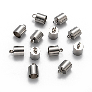 79961 Ατσάλινοι ακροδέκτες ΓΙΑ ΚΟΣΜΗΜΑ 11X7mm/Ø6mm/4Τεμ. Ατσάλινο Χρώμα, Με Κρίκο ,ΣΥΝΘΕΣΗ ΑΝΟΞΕΙΔΩΤΟ ΑΤΣΑΛΙ,ΚΡΕΜΑΣΤΑ (23 13) (9gr) ()