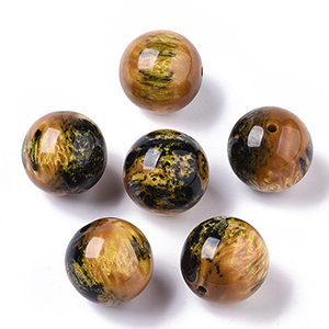 80195 ACRYLIC ROUND BEADS  FOR JEWELLERY/PATERIMI/MPEGLERIA 20mm//5Pcs//Ø2mm   MULTICOLOR,   ,Material ,,BEADS (20 0) ()