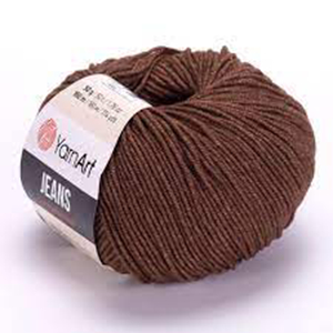 80233 Yarn Art Jeans , 50gr/160Meters/ 70-Brown, Cotton ,Material 45% Acrylic 55% Cotton,Summer,Crhochet Needles 3-4,Needles 3-4 (20 0) ()