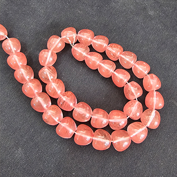 81024 Συνθετικός Κερασί Χαλαζίας  Για κόσμημα 12mm/~35Τεμ. Ρόζ Χρώμα,   ,Συνθεση Γυαλί,Χάντρα (1 0) (0gr) ()