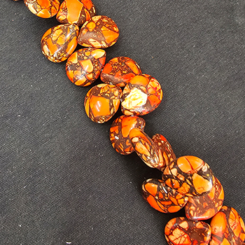 81025 Φυσικός Χαολίτης σταγόνες Για κόσμημα 19X15mm/~40cm/1Κλωστή Τυρκουάζ Χρώμα, ,Συνθεση Ημιπολύτιμοι Λίθοι,Χάντρα (3 1) (0gr) ()