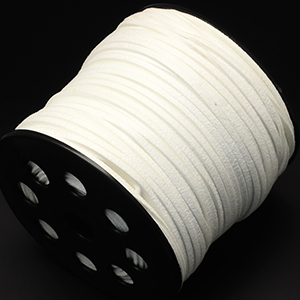 81139 Faux Suede Cord Flat ,For Jewellery 3X1,5mm/91Meters/ White Color,   ,Material Synthetic Suede,, (2 1) ()