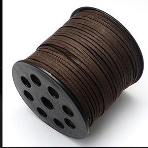 81141 Faux Suede Cord Flat ,For Jewellery 3X1,5mm/91Meters/ Dark Brown,   ,Material Synthetic Suede,, (0 1) ()