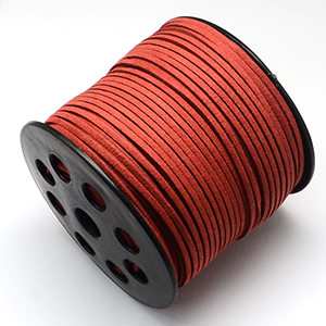 81142 Faux Suede Cord Flat ,For Jewellery 3X1,5mm/91Meters/ Red Color,   ,Material Synthetic Suede,, (0 1) ()