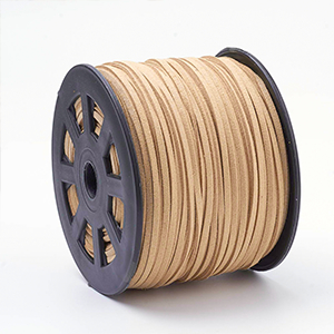 81145 Κορδόνια Σουέτ πλακέ  Για κόσμημα 3X1,5mm/~91Μέτρ. Μπέζ Χρώμα,   ,Συνθεση Σουέτ Συνθετικό, (0 1) (0gr) ()